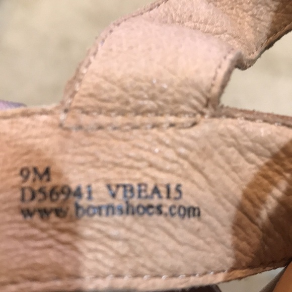 Born Leather Leather Block Heels Open Toe Ankle Strap Sandal- Size 9M - Picture 12 of 12